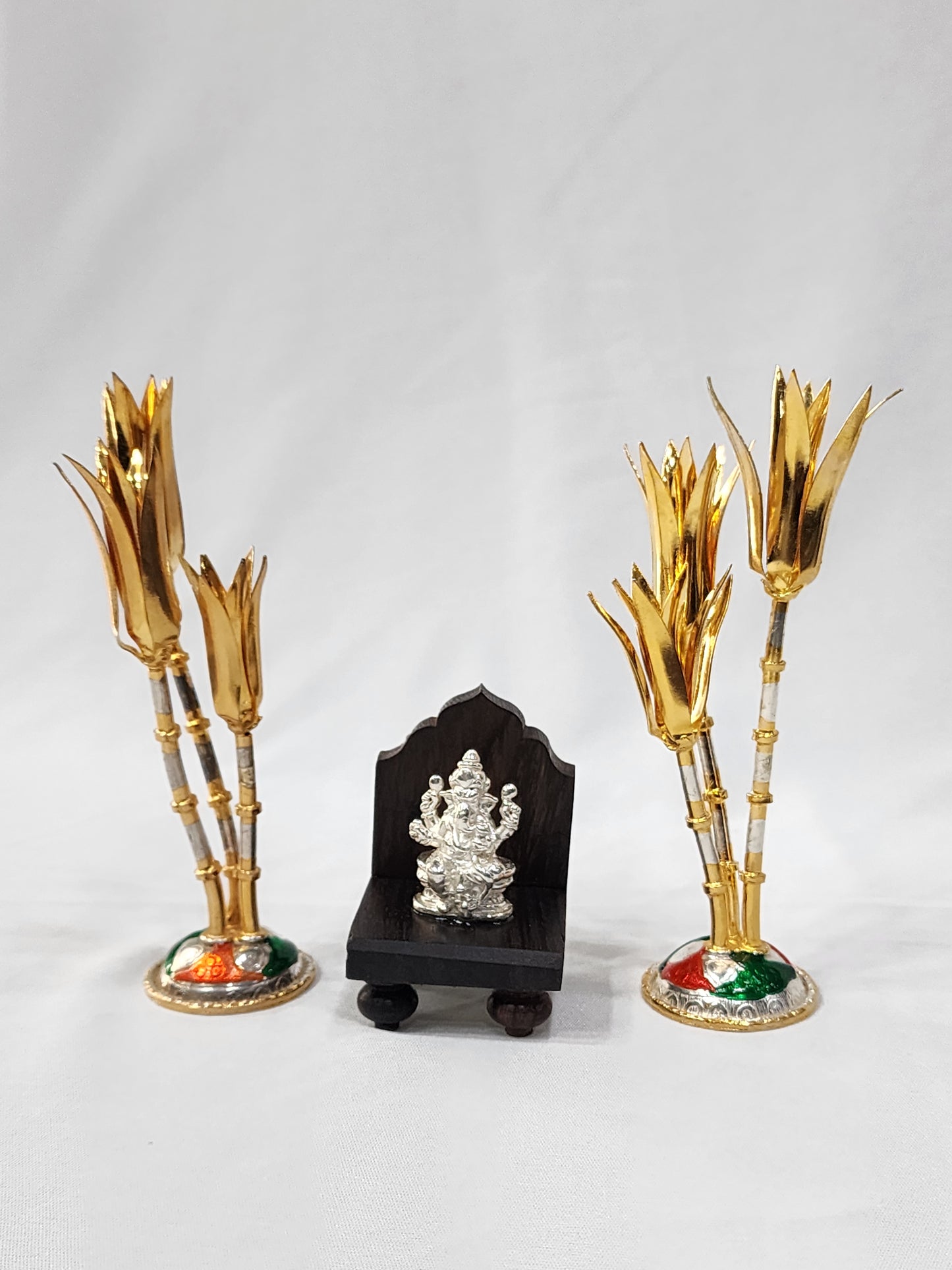 Gold Polished Sugarcane for Pooja