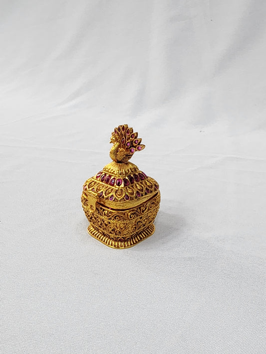 Gold Polished kumkuma Chimil