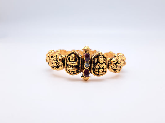 Shiva Parvathi G.Polished screw type Bangle