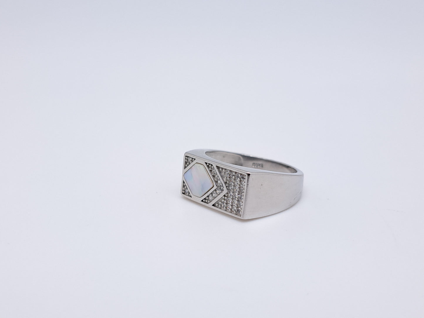 White AD MOP Ring