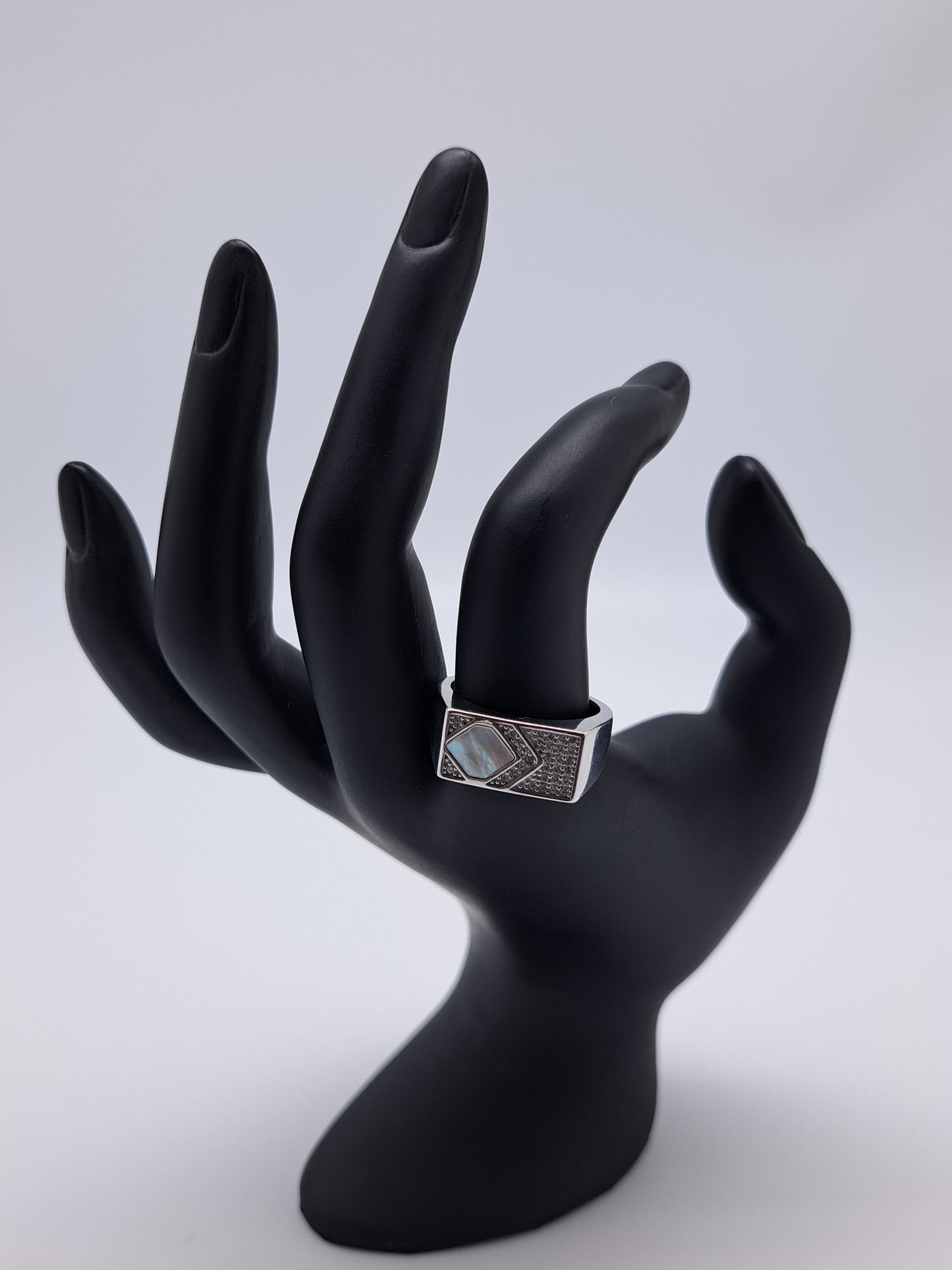White AD MOP Ring