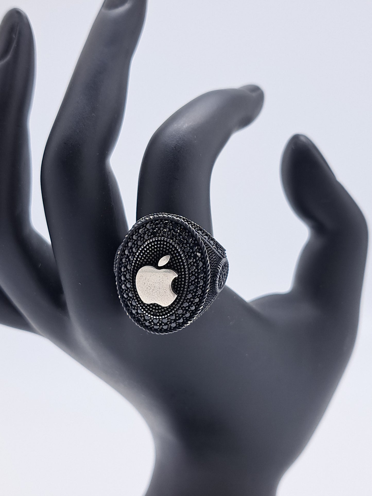 Apple Mac Ring - Marcasite