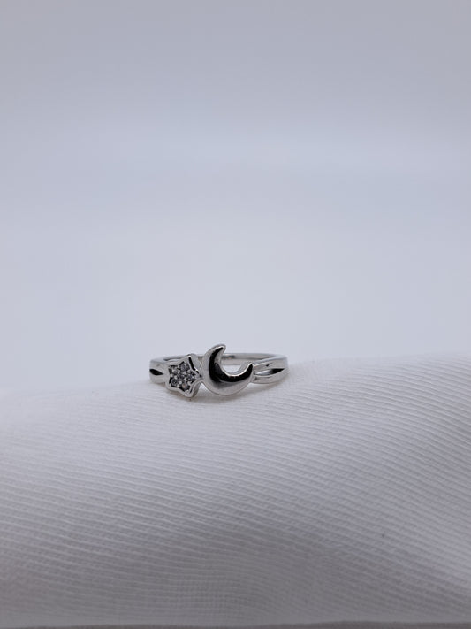 Moon and Star - Baby Ring