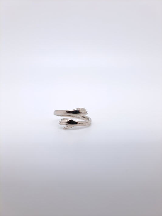 Hand Hug - Silver Ring