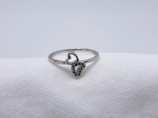 Touching Hearts Silver Ring