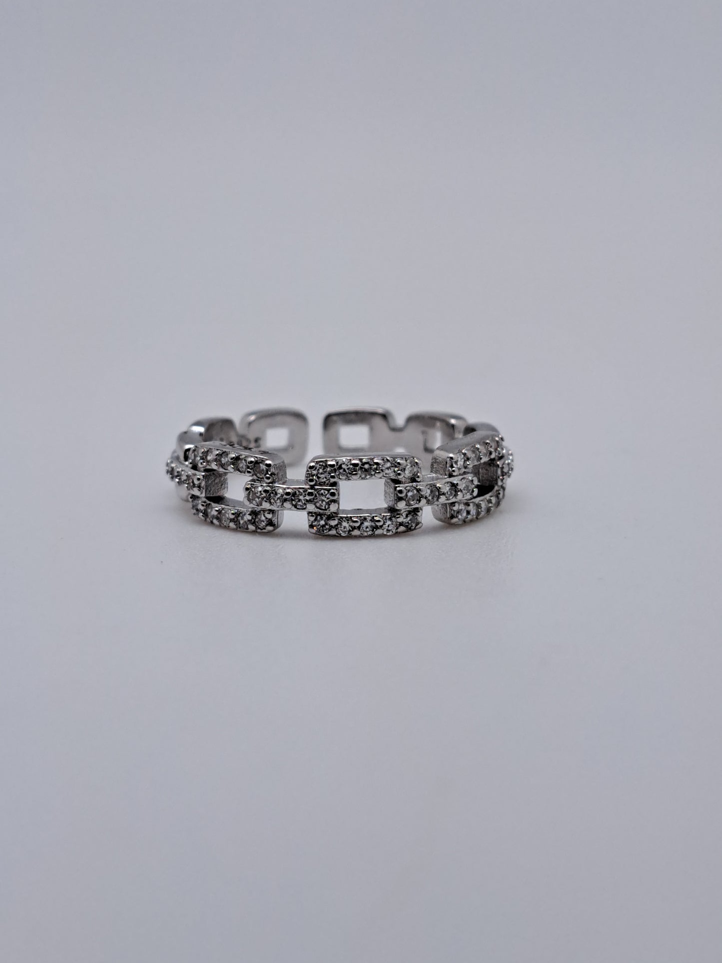 Rectangle Buckle Set Stone - Ring