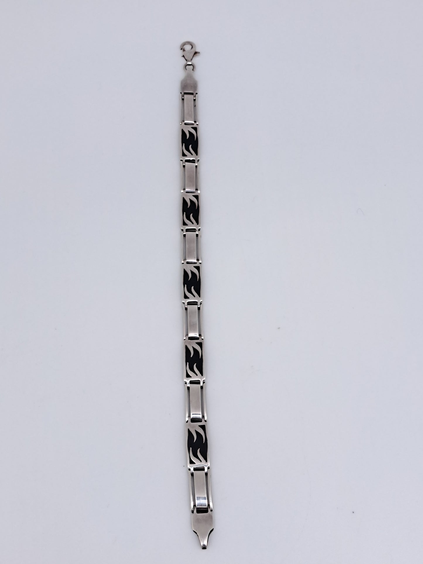 Black Enamel Box Flame - Bracelet