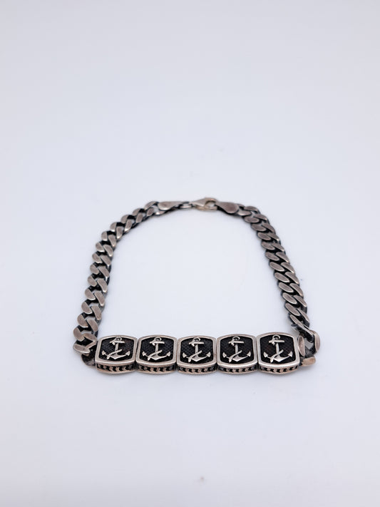 Antique Finish Sachin Anchored Bracelet
