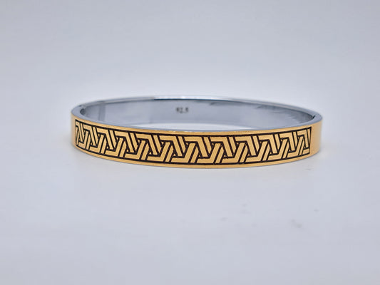 Gold Polish Geo. Pattern Kada