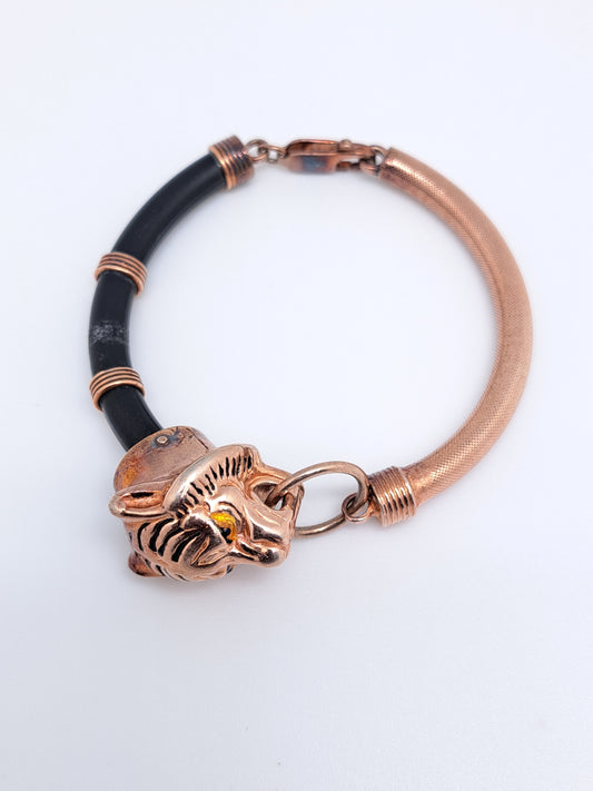 Dual Tone Antique Jaguar Bracelet