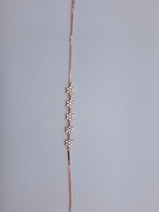 7 stone AD Stone Rose Gold Bracelet