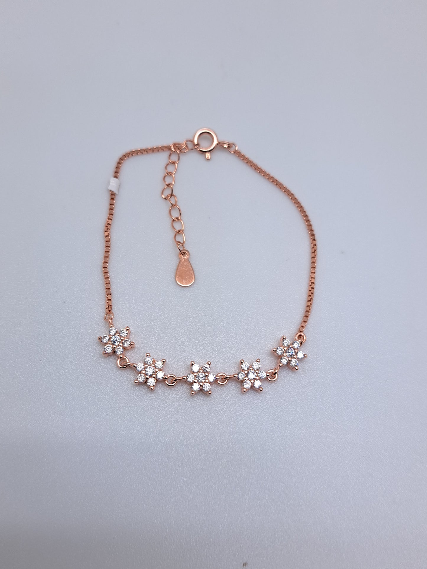 7 stone AD Stone Rose Gold Bracelet