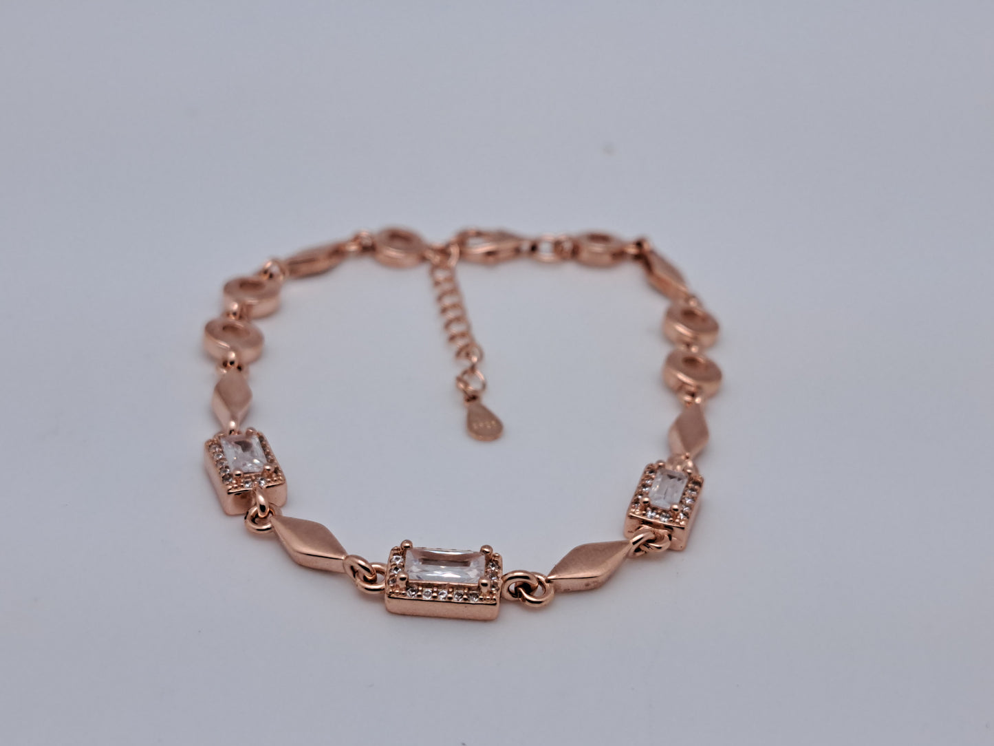 Rectangle Stone Rhombus Shaped Circle Joint Dual Tone