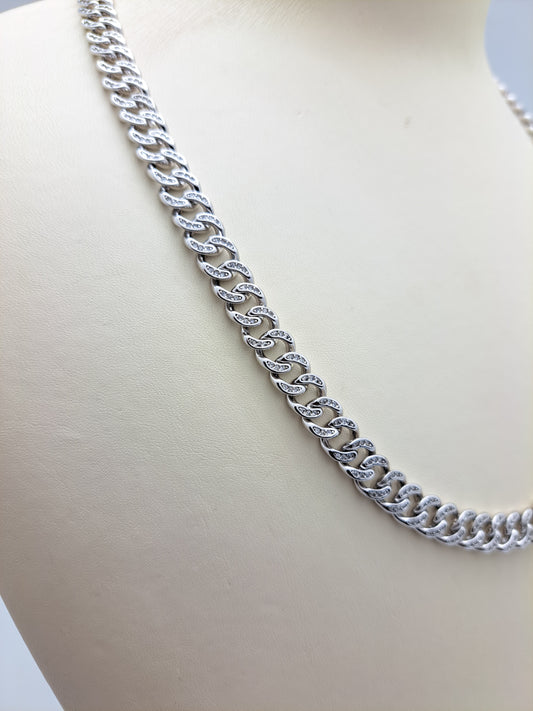 Antique polish Microstone Cuban Chain