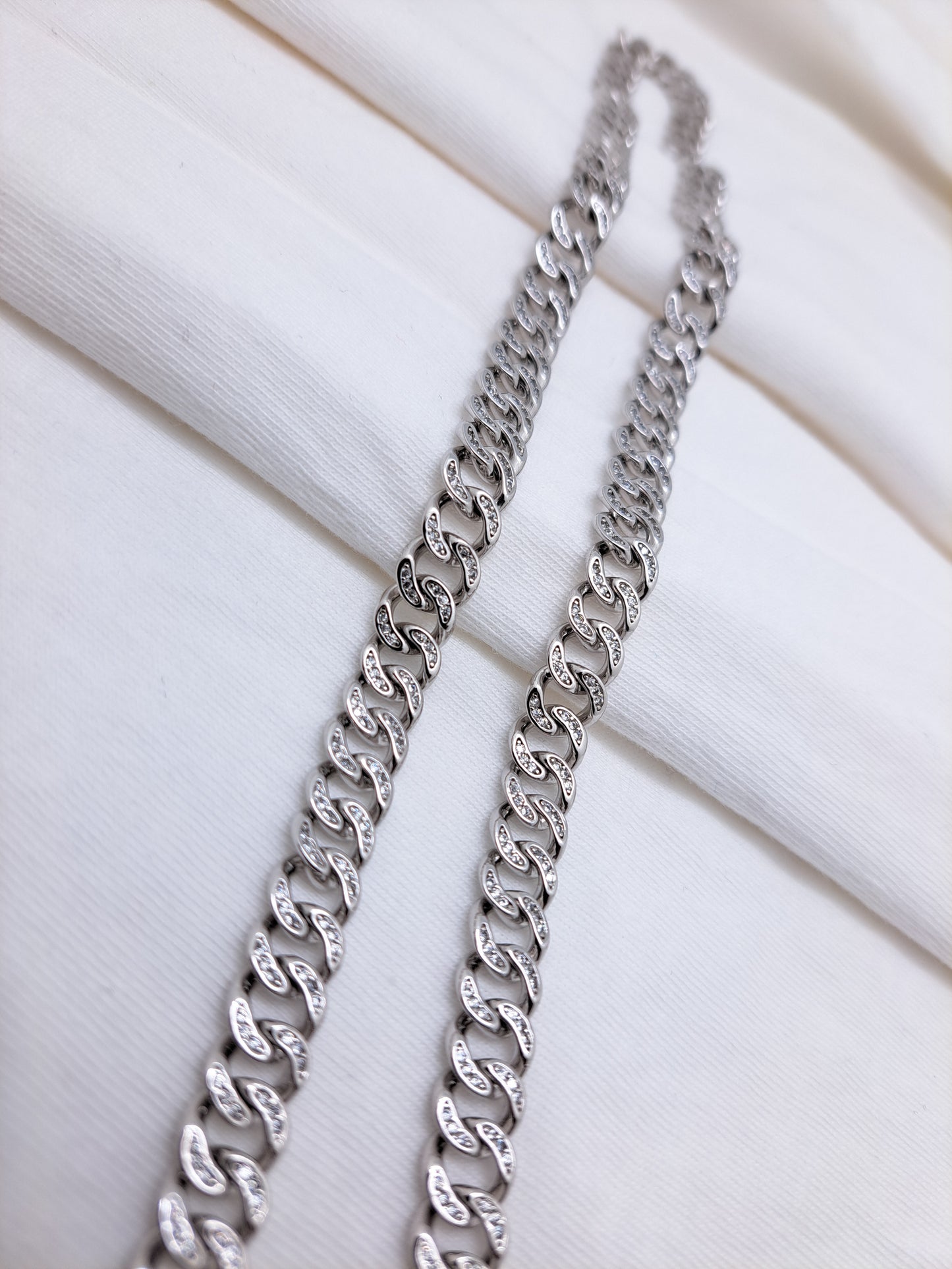 Antique polish Microstone Cuban Chain