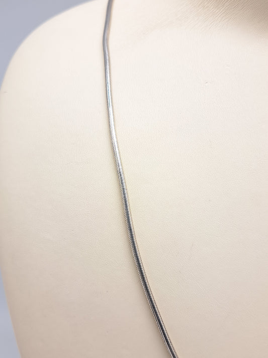 Antique Finish Silver Plain Chain