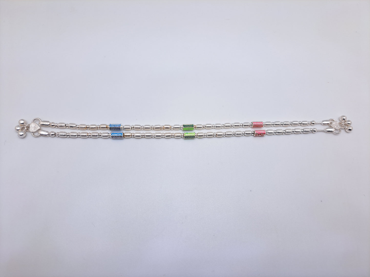 Full Beads Silver Anklet