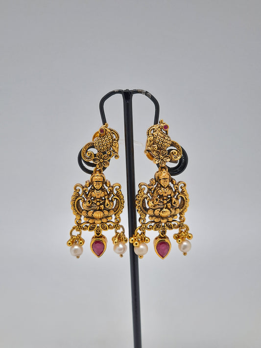 Antique Finsh Nakshi Lakshmi Earring