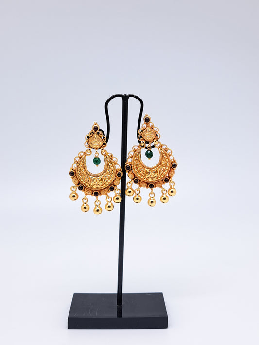 Gold Polish Lakshmi Chandbali