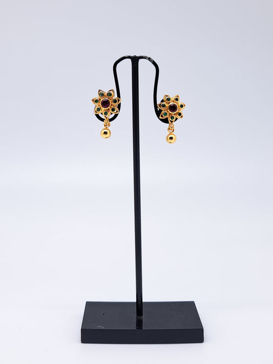 Gold Polish R&G Floral Stud