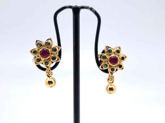 Gold Polish R&G Single Drop Stud