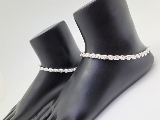 Twister Chain Plain Anklet