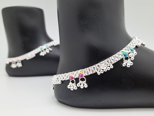 Machine Chain Ball Hanging Anklet