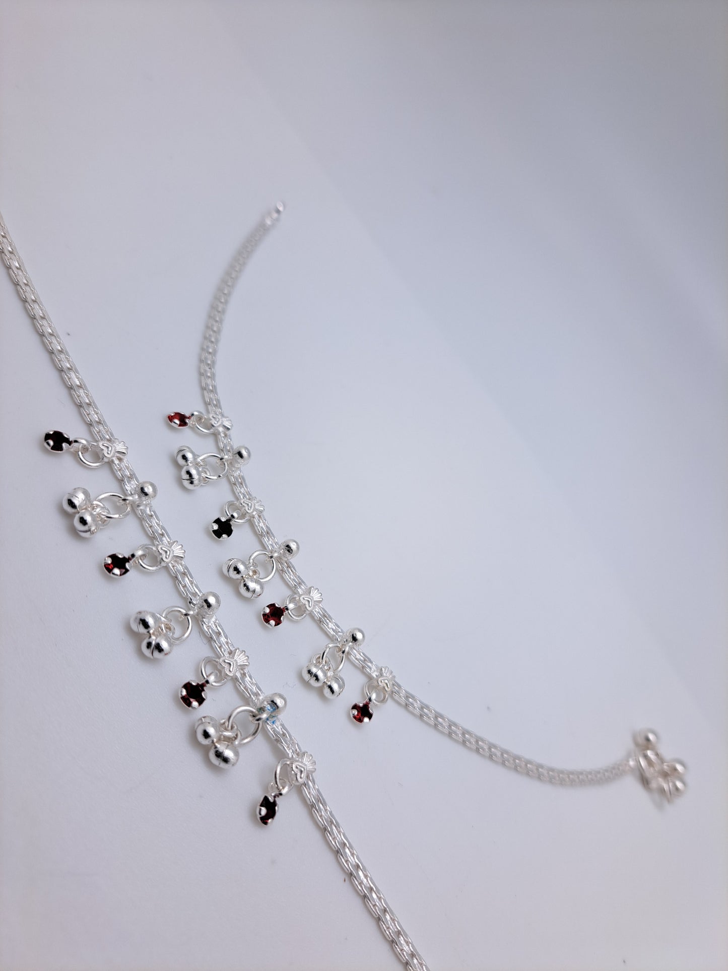 Red Beaded Hanging Anklet