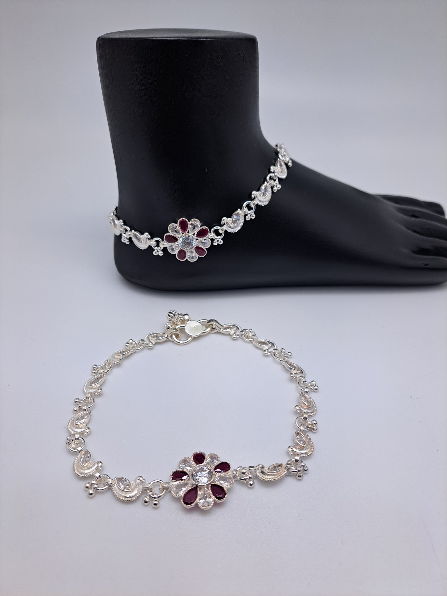 Hipolish Ruby Petal Duck Design Anklet