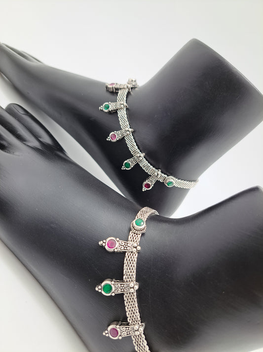 Machine chain with Charms Designer Antique Anklet