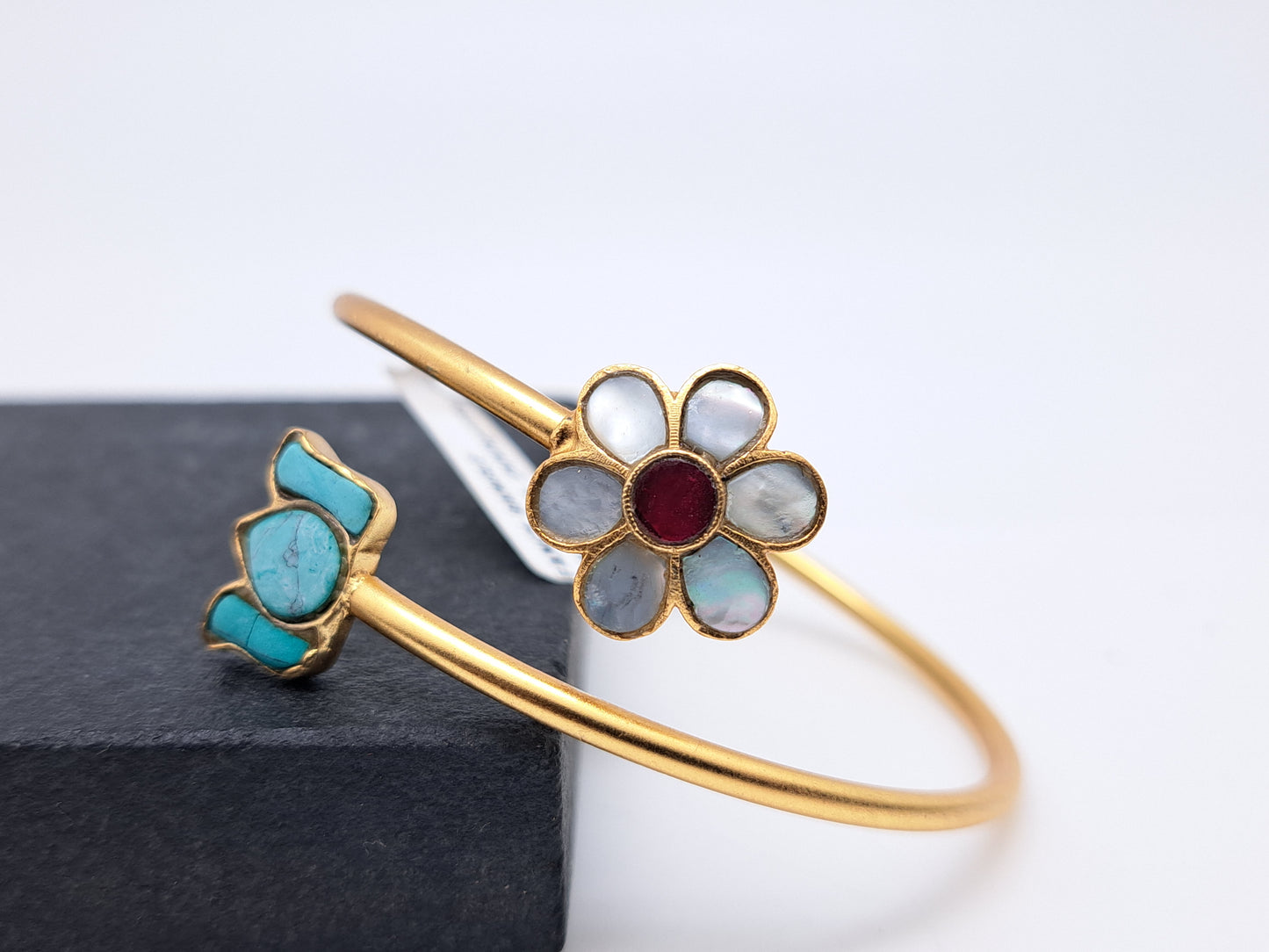 Green Lotus Floral Twist Kada