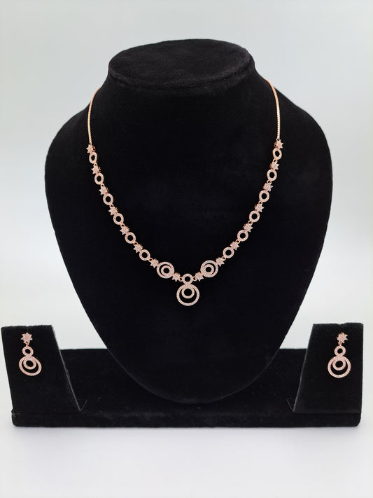 White Rangoli Neck set