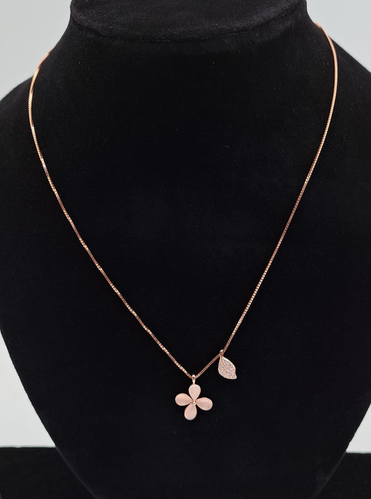 Rose gold chain with Crystal Designer Pendant