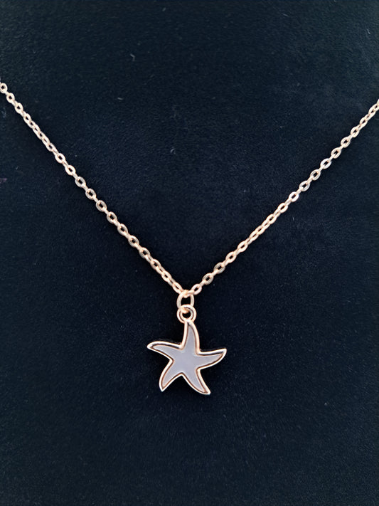 Rose gold chain with MOP Star Pendant