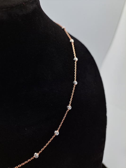 Rose gold and Rhodium Disco Chain