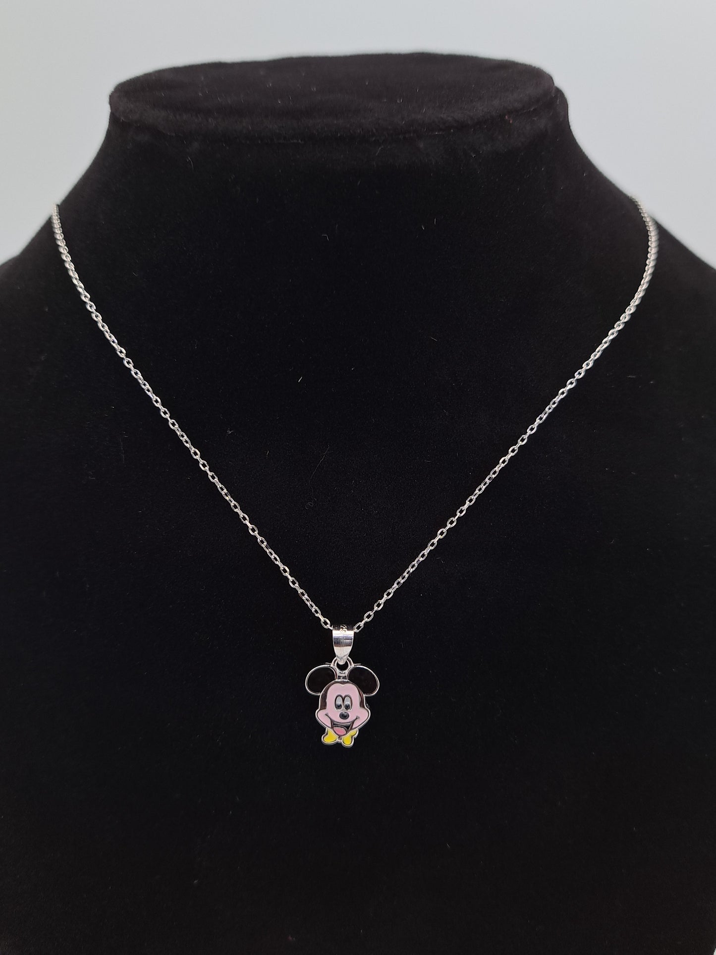 Silver Chain with Mickey Pendant