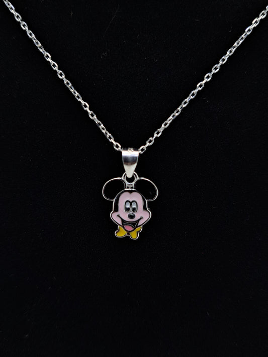 Silver Chain with Mickey Pendant