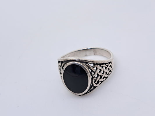 Onyx Black Stone Turkey Ring