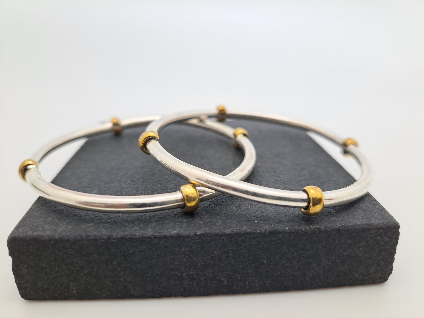 Bangle with Gold Color Beads