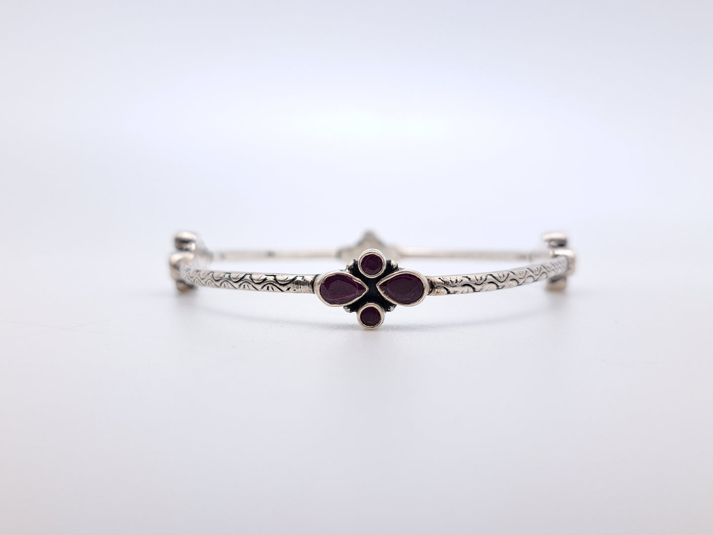 Ruby stone designed Single Bangle