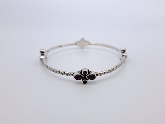 Ruby stone designed Single Bangle