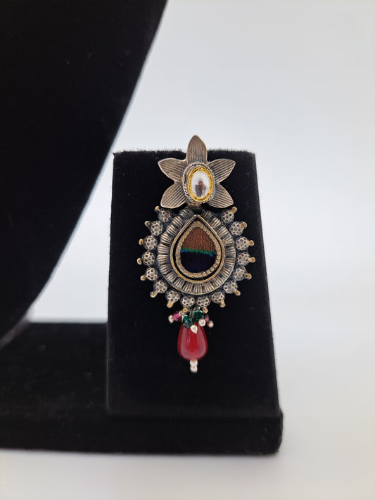 Dew Drop Peacock Party Wear Necklace