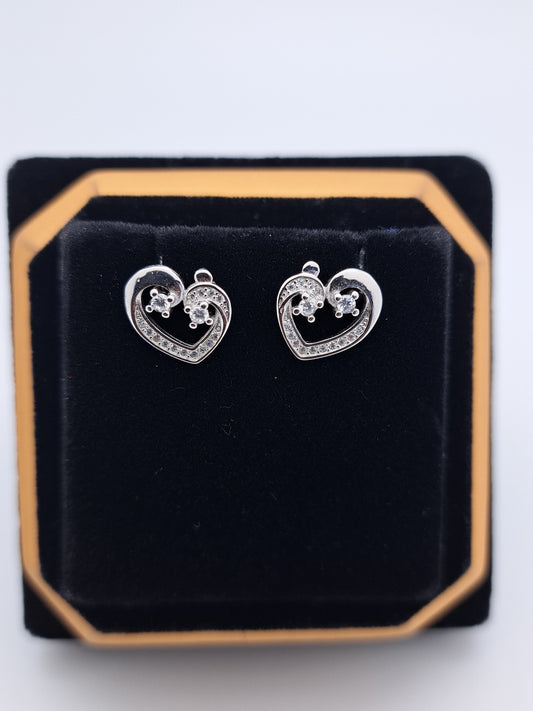 White Zr Heartin Stud