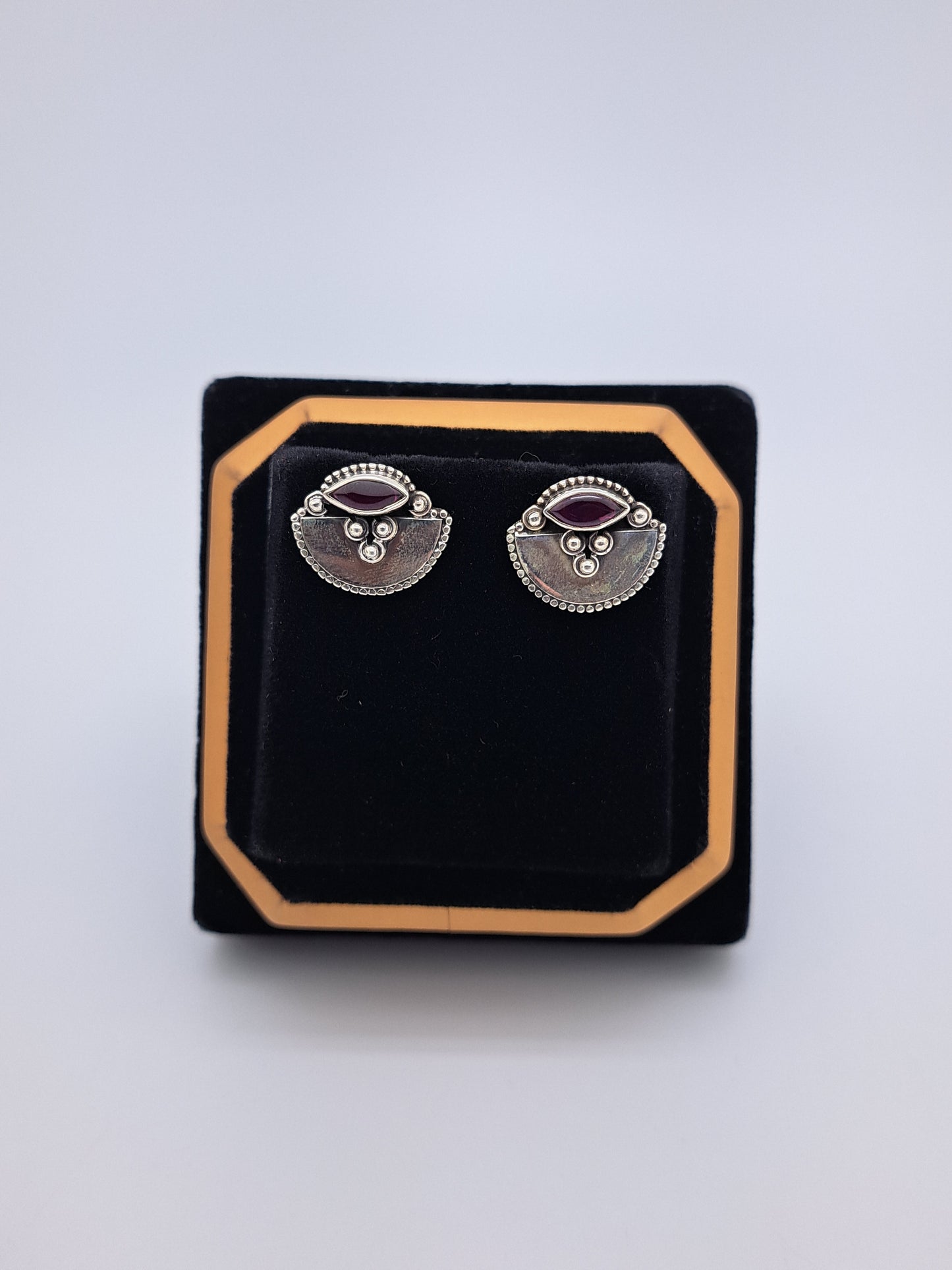 Eye shaped Ruby Stud