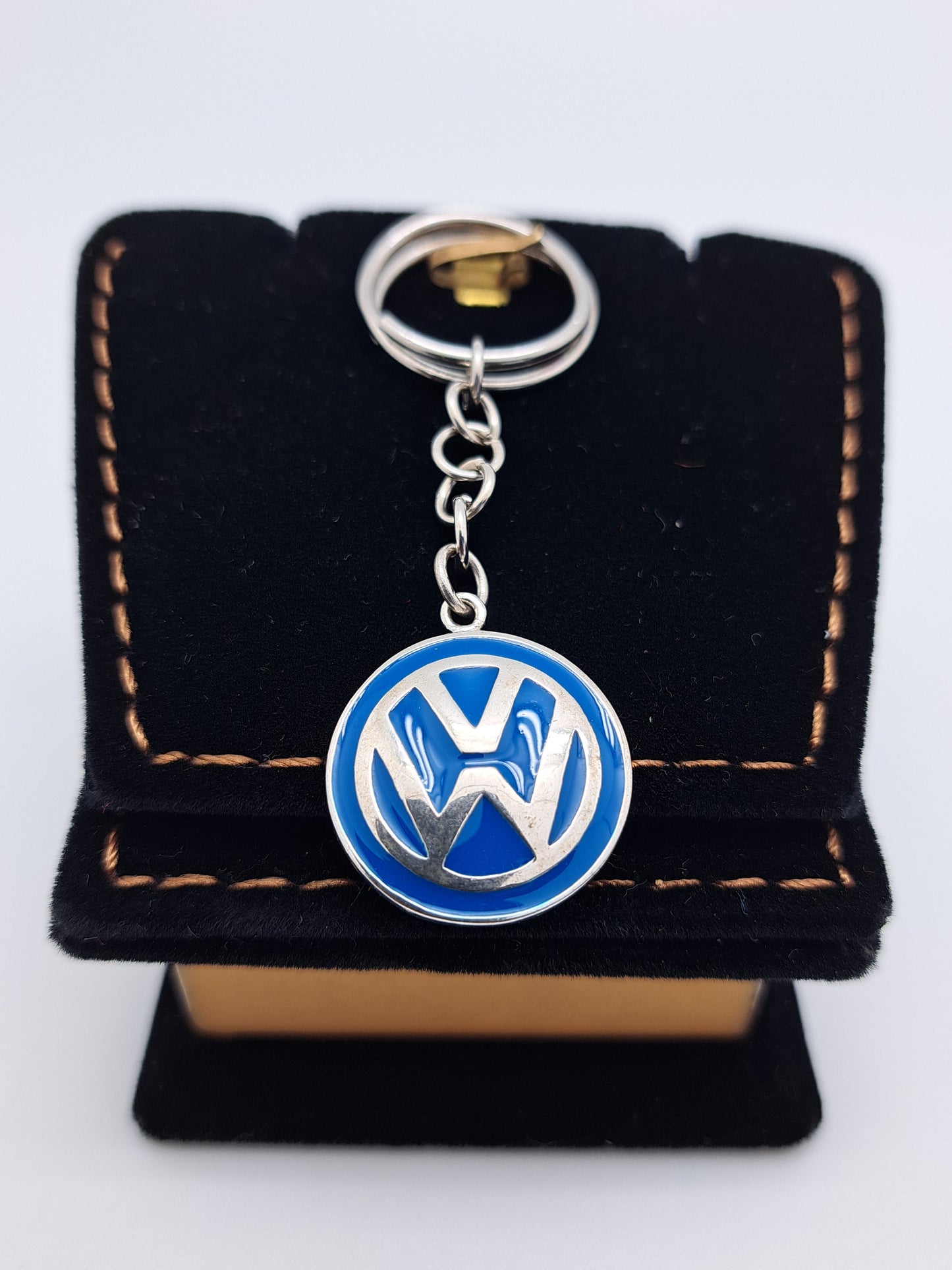 Volkswagon Enamel Silver Keychain