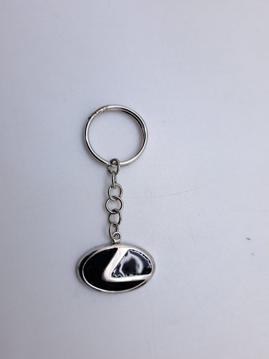 Lexus Enamel Silver Keychain