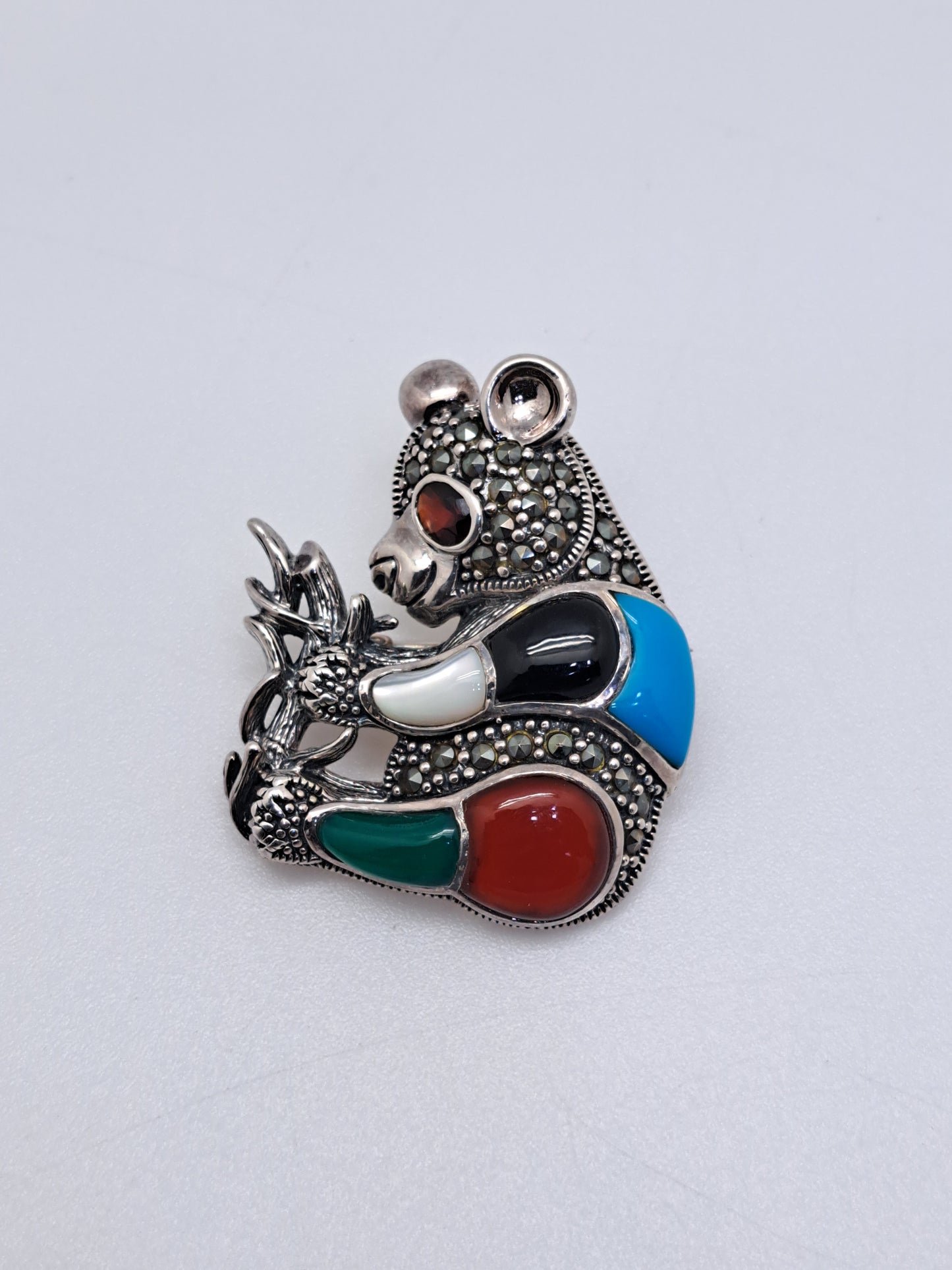 Multi color Bear Antique Saree pin