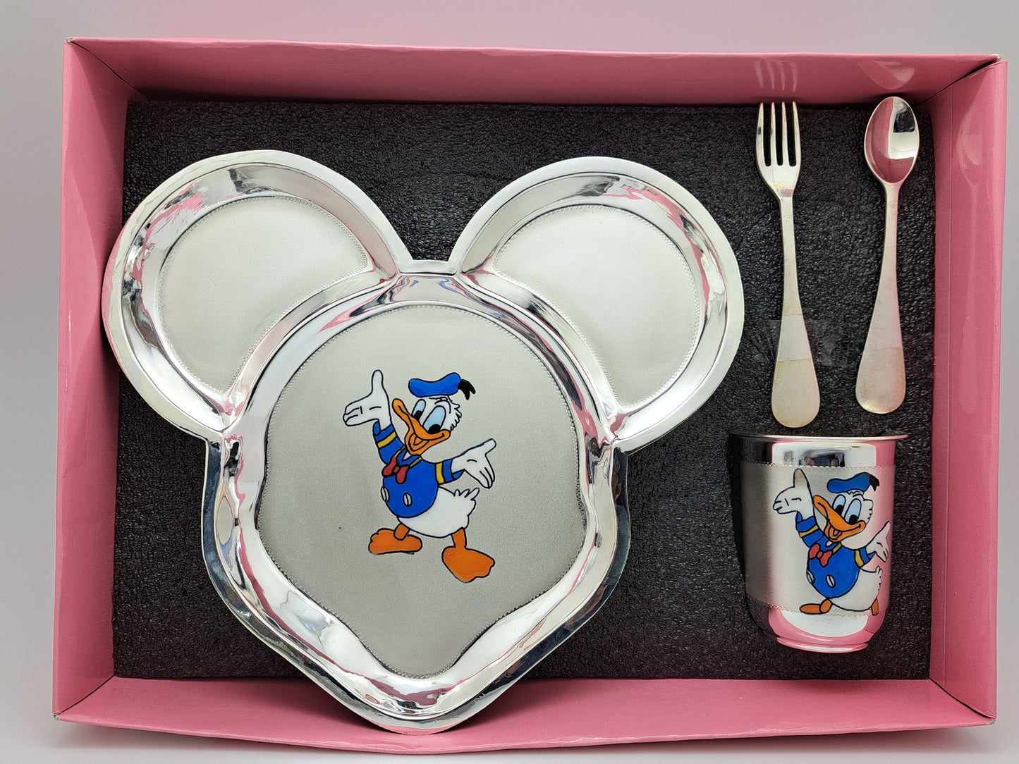 Mickey Mouse Plate, Tumbler Spoon and Fork