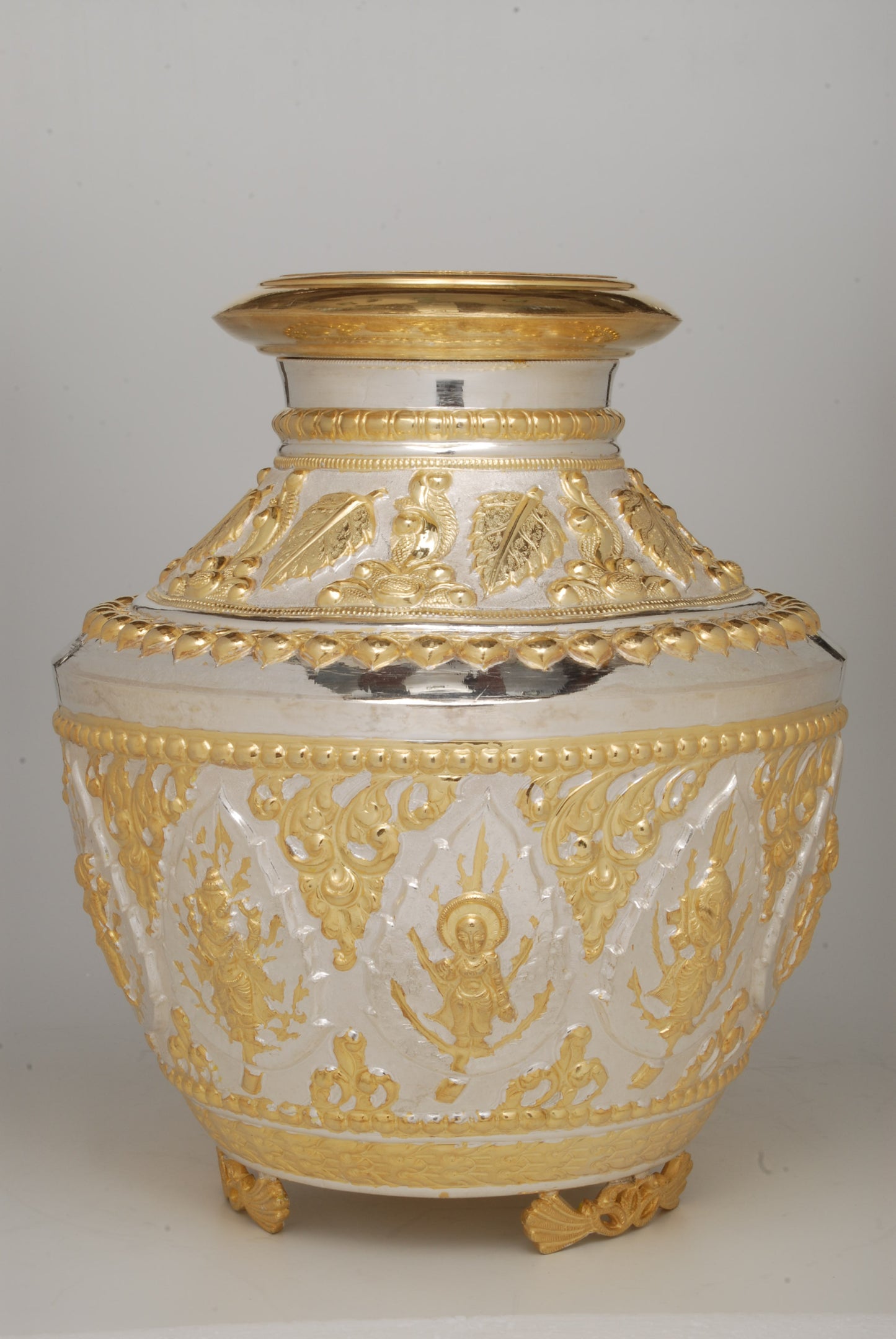 Gold Polish Dasavathara Silver Kudam