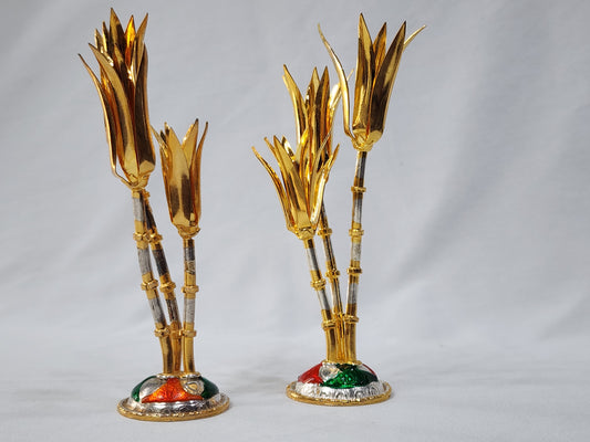 Gold Polished Sugarcane for Pooja